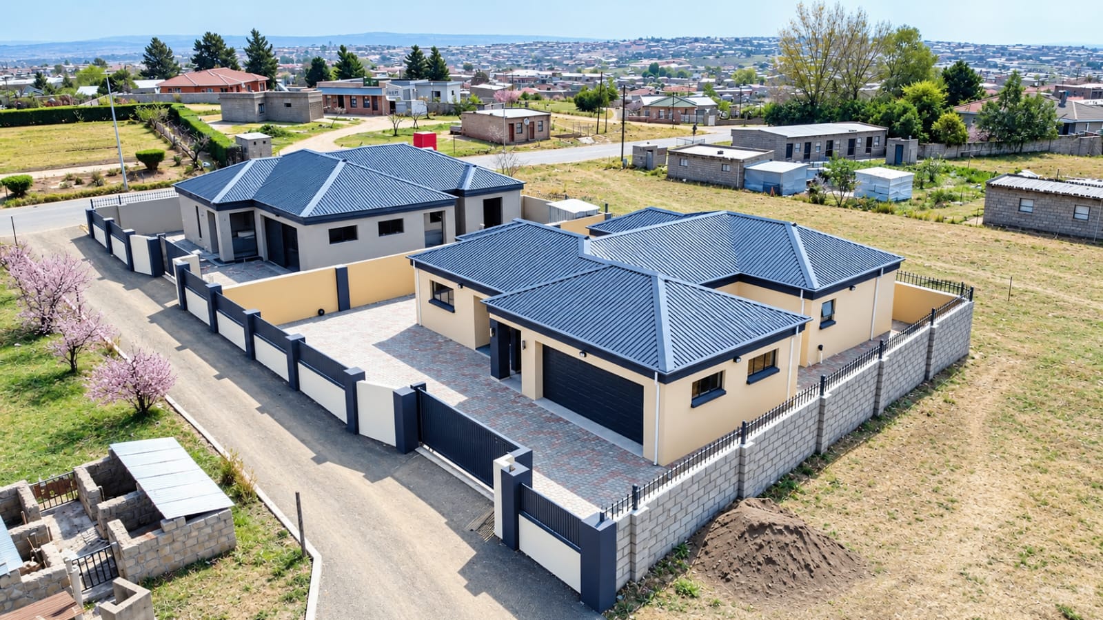 MODERN HOUSE FOR SALE
📍 Location: Masowe, Ha Tikoe
Maseru, Lesotho 🇱🇸
💰 Asking Price: M1,700,000
A newly built family home located in a developing and accessible area of Masowe, Ha Tikoe. Perfect for modern family living, offering comfort, convenience, and quality finishes throughout.
✨ PROPERTY FEATURES
🛏️ 3 Spacious Fitted Bedrooms
🍳 Modern Kitchen with Built-in Cupboards
🛋️ Comfortable Lounge Area
🪑 Separate Sitting Room
🚻 Guest Toilet
🛁 2 Bathrooms
🚗 Double Garage
✨ HIGHLIGHTS
✔️ Newly built home with modern design
✔️ Spacious interior layout
✔️ Secure and accessible location
✔️ Ideal for family living or investment